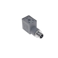 FLOTRONICS SOLENOID VALVE ADAPTER<BR>FORM B IND 2+G/4 PIN M12 MALE 250VAC/DC (GY)